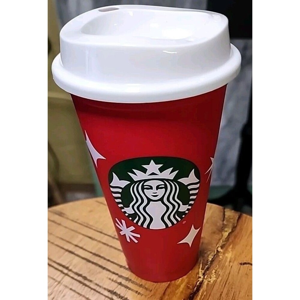 STARBUCKS 2022  Red Reusable Cup 25th ANNIVERSARY LIMITED EDITION 16 oz